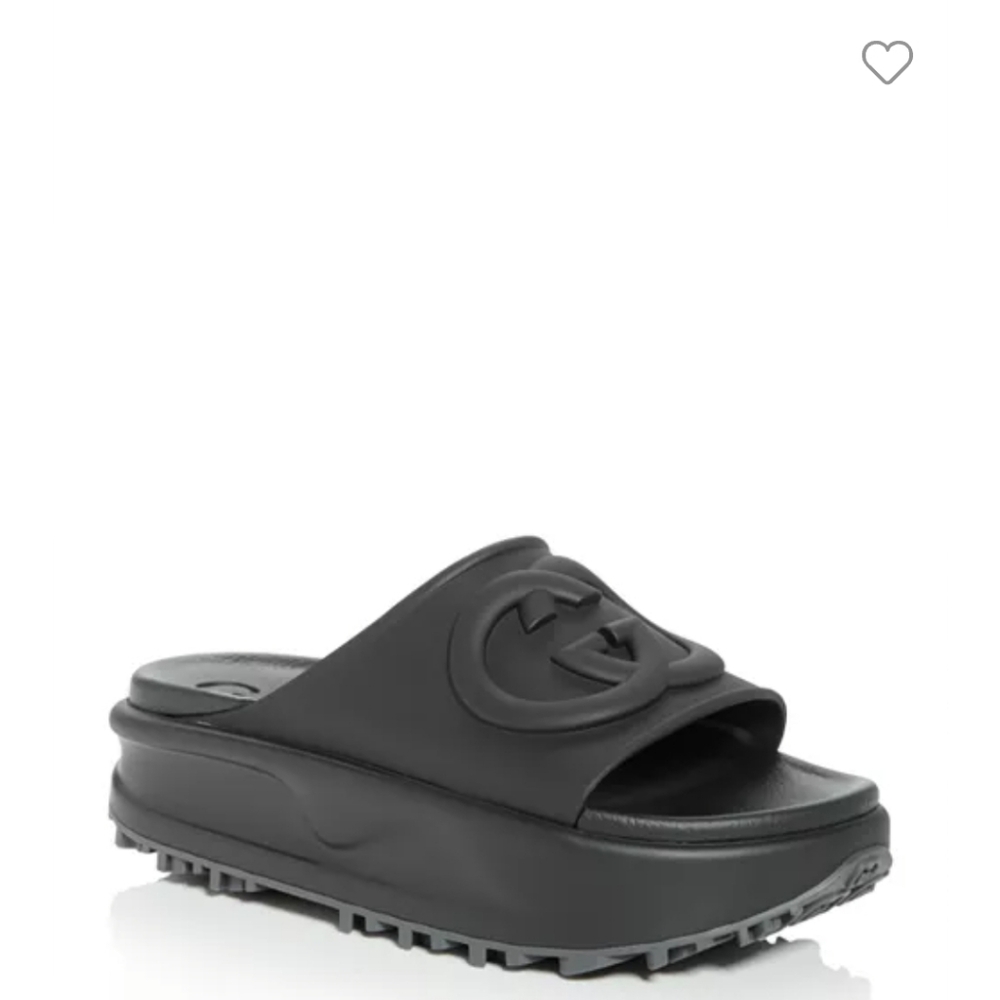 Gucci Women's GG Print Platform Slide Sandals - Picture 3 of 5